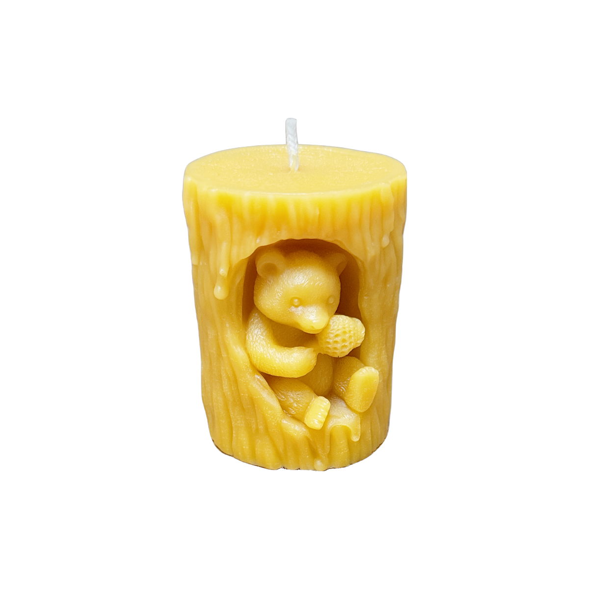 Bear Pillar- Beeswax Candle