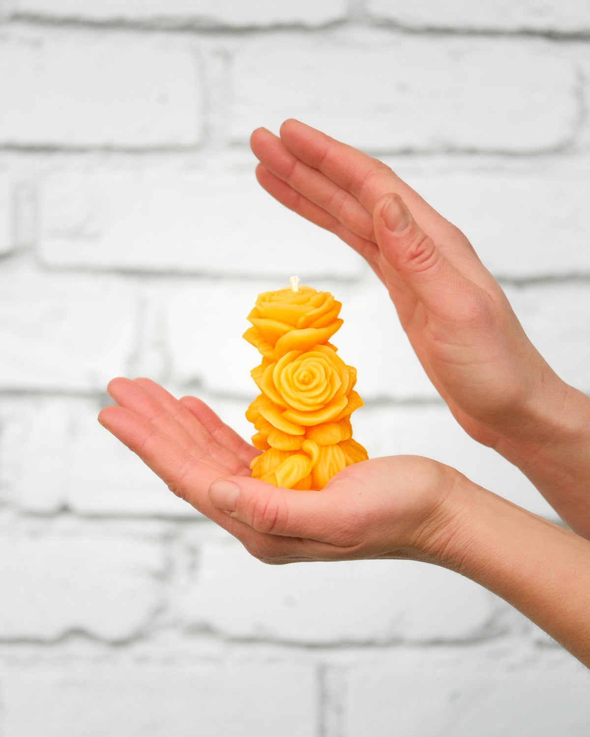 Flower Pillar- Beeswax Candle