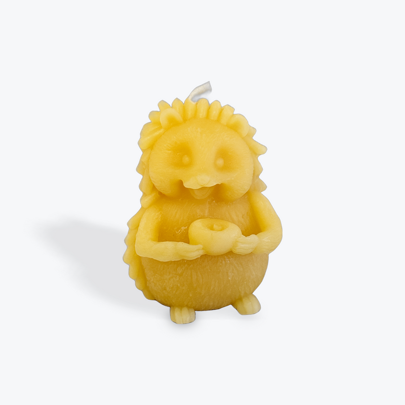 Hedgehog- Beeswax Candle