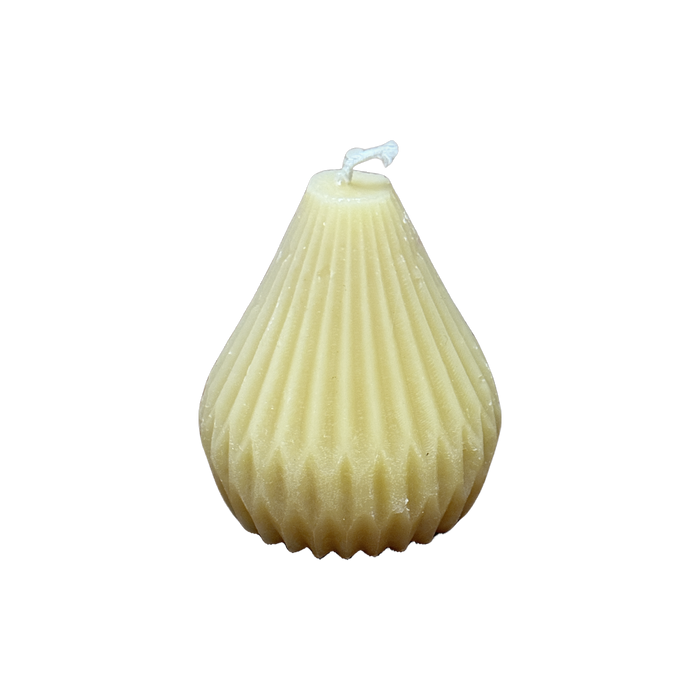 Fluted Pyramid- Beeswax Candle