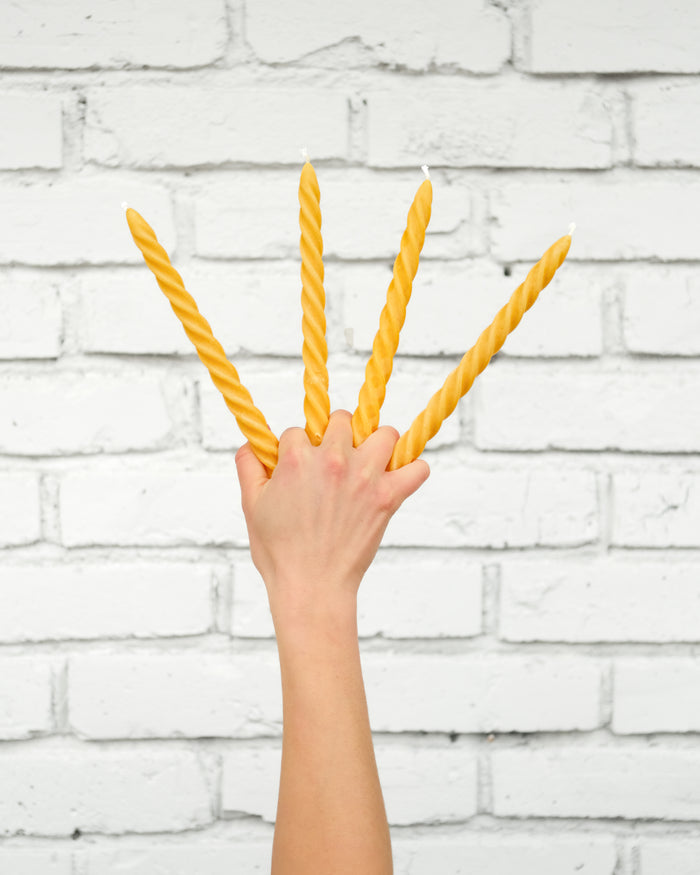 Spiral Taper- Beeswax Candle