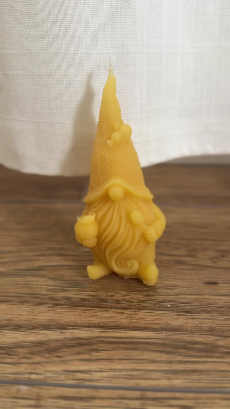 Honey Gnome- Beeswax Candle